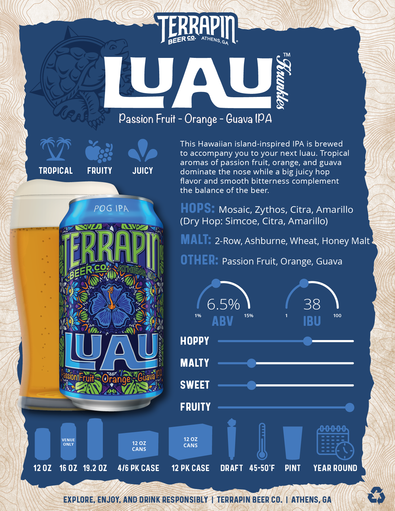 LUAU KRUNKLES POG IPA-32 OZ CROWLER