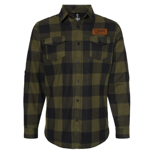 Terrapin Army Green & Black Flannel