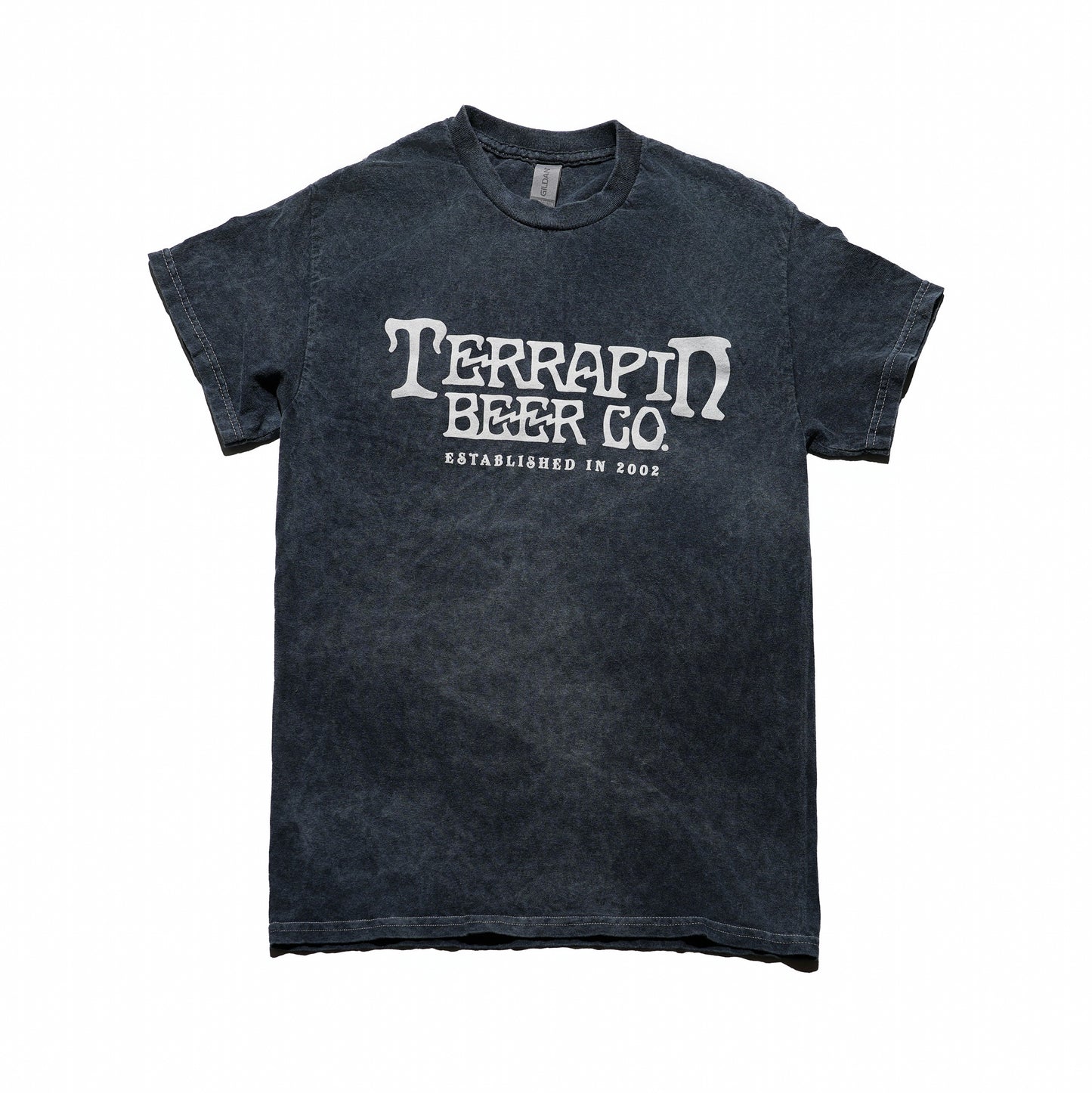 Terrapin Black Acid-Wash Logo Tee