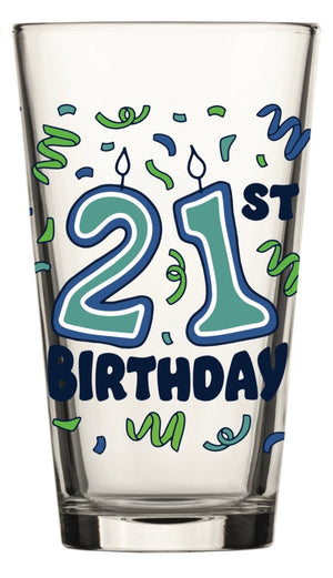21st Birthday Pint Glass